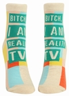 I Am Reality TV - Kurze Damensocken Blue Q