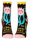 Look Who's Blooming - Kurze Damensocken Blue Q